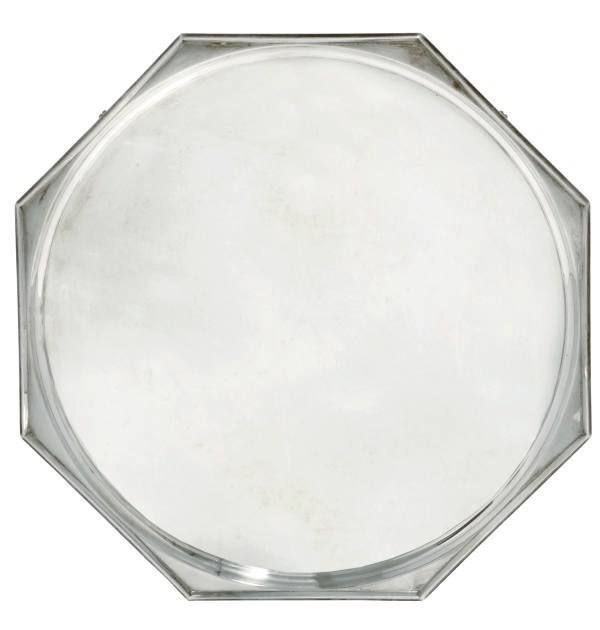 AN ART DECO SILVER SALVER