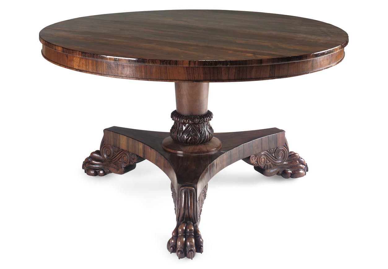 A GEORGE IV ROSEWOOD BREAKFAST TABLE