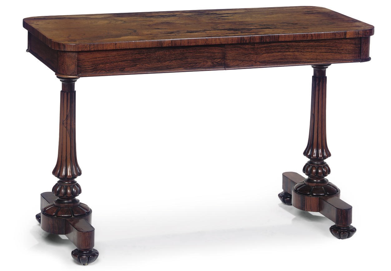 A GEORGE IV ROSEWOOD CENTRE TABLE