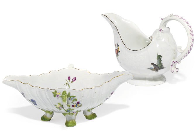 TWO MEISSEN SAUCEBOATS