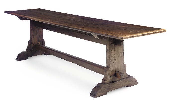 AN OAK FARMHOUSE TABLE
