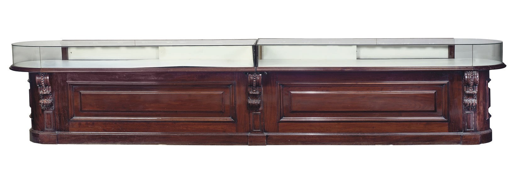 A VICTORIAN MAHOGANY SHOP DISPLAY CABINET