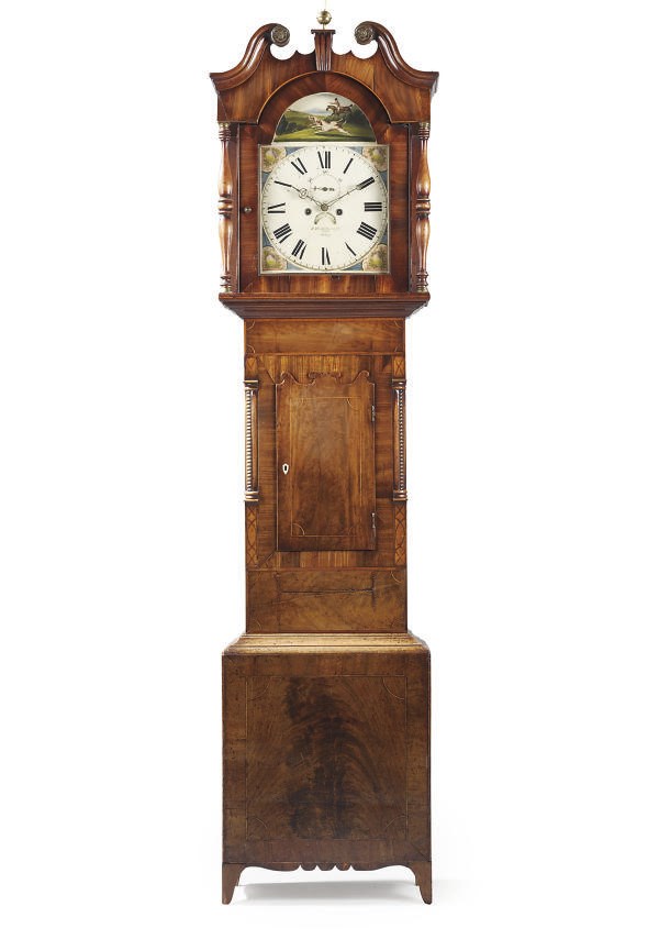 A WILLIAM IV MAHOGANY STRIKING EIGHT DAY LONGCASE CLOCK
