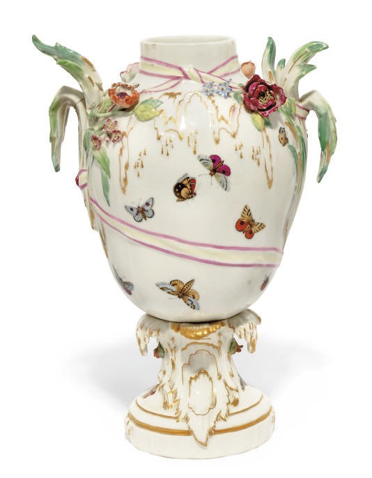A BERLIN (K.P.M.) OGEE-SHAPED VASE
