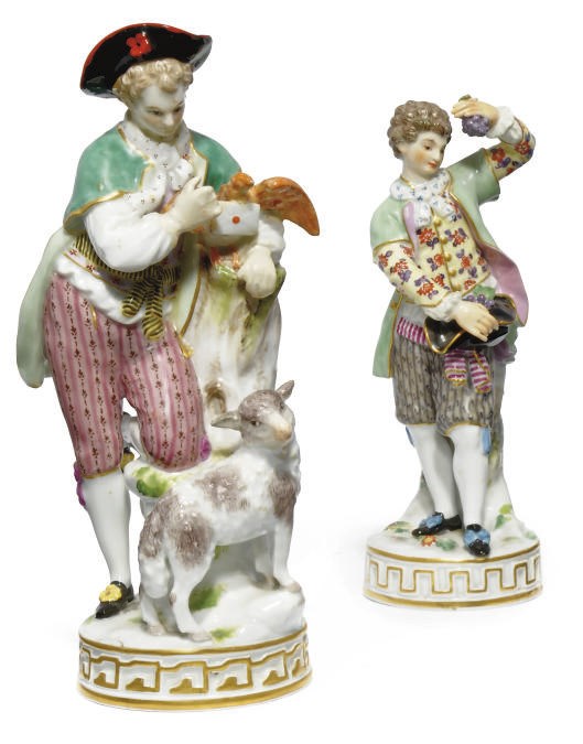 TWO MEISSEN FIGURES