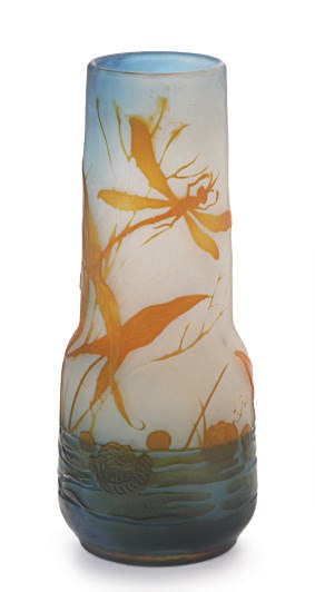 A FRENCH CAMEO GLASS VASE,