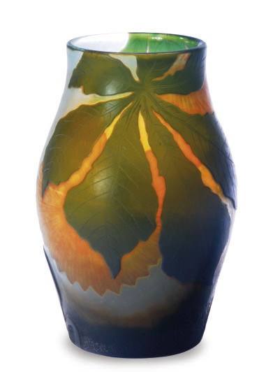 A FRENCH CAMEO GLASS VASE,