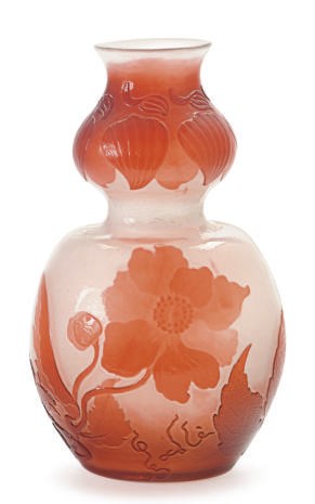 A FRENCH CAMEO GLASS VASE,