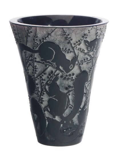 A FRENCH GLASS VASE,