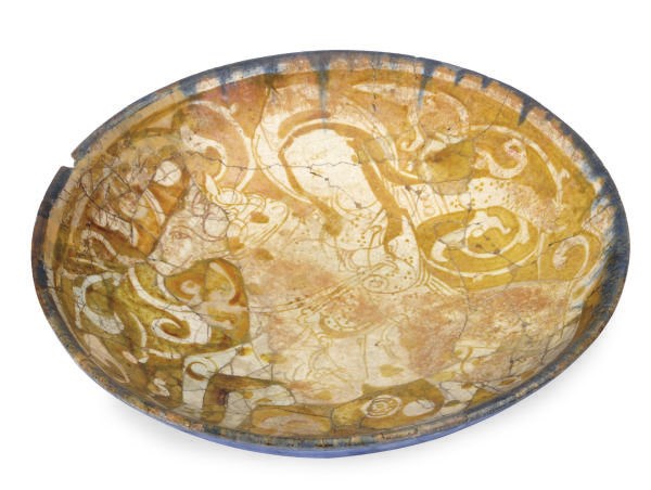 A KASHAN LUSTER-GLAZED DISH,