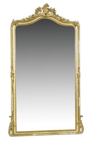 A CONTINENTAL GILTWOOD AND GILT-GESSO PIER MIRROR,