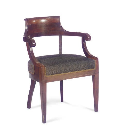 A BIEDERMEIER FRUITWOOD ARMCHAIR,