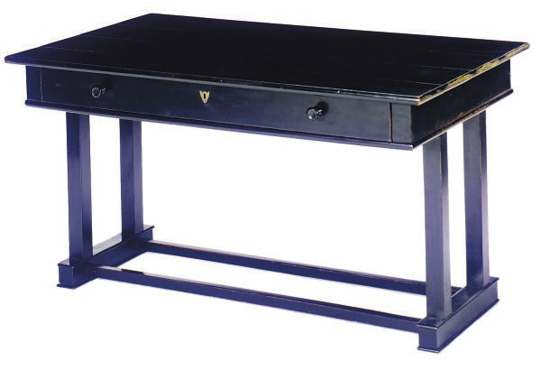 A NORTH EUROPEAN EBONIZED WRITING TABLE,