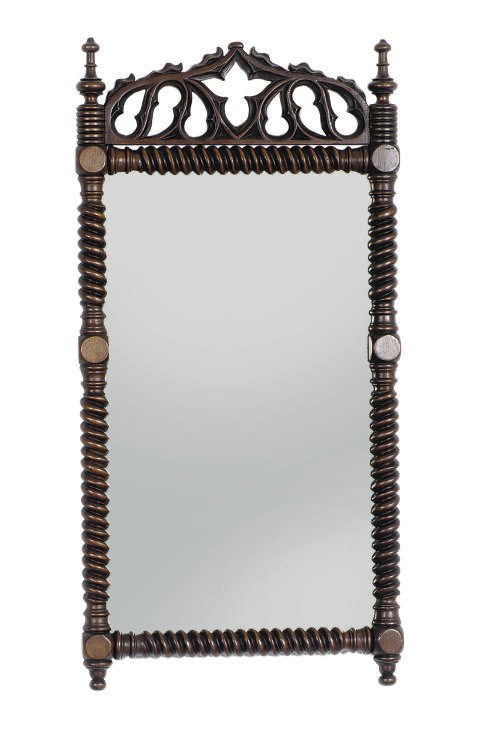 A MAHOGNAY MIRROR,