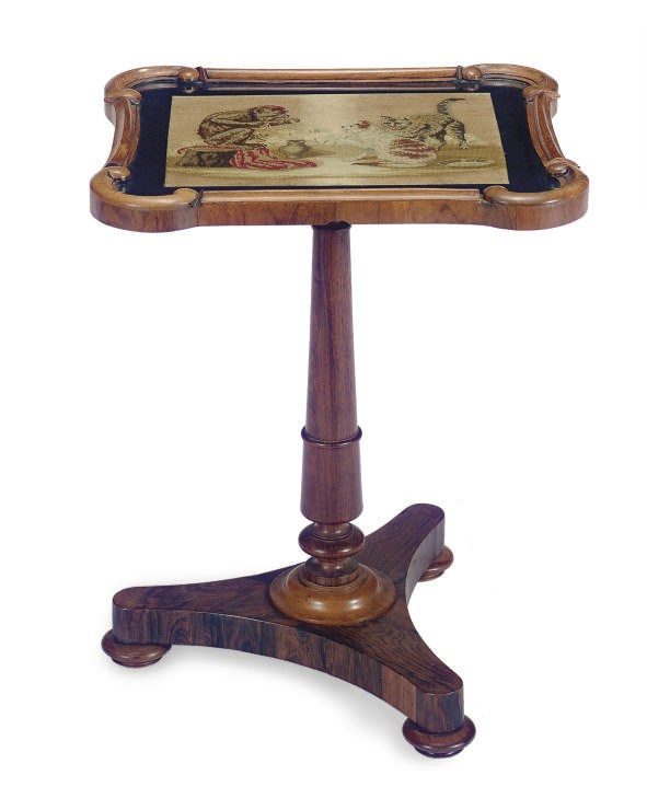 A PAIR OF VICTORIAN ROSEWOOD SIDE TABLES**,