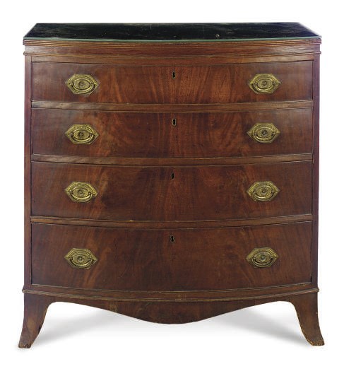 A REGENCY MAHOGANY CHEST-OF-DRAWERS,