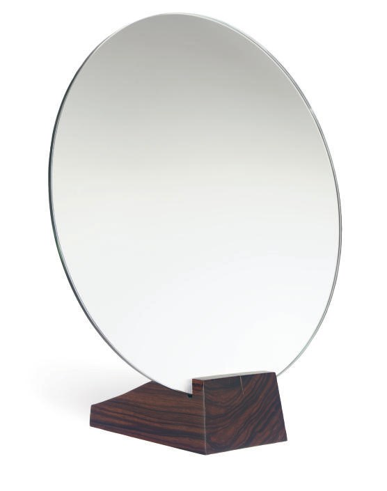 A FRENCH MACASSAR EBONY TABLE MIRROR,