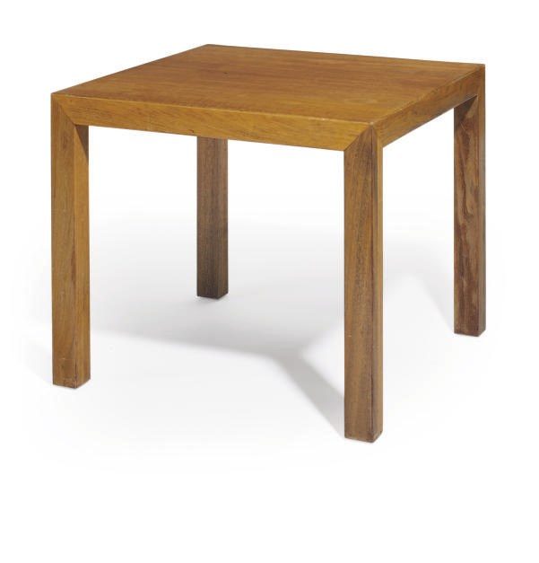 A WALNUT SIDE TABLE,