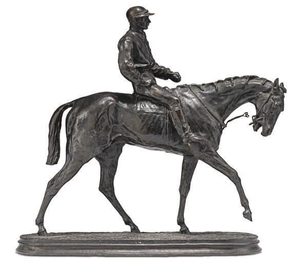A PATINATED BRONZE MODEL OF THE 'DERBY WINNER,'