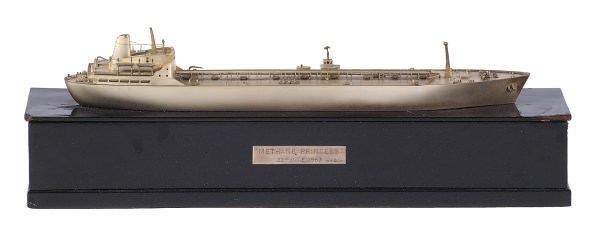 A SILVERED-METAL MODEL OF THE 'METHANE PRINCESS',