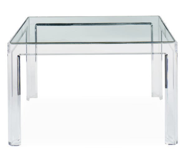 A LUCITE DESK,