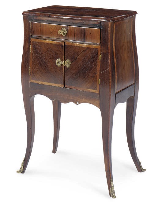 A FRENCH ROSEWOOD SIDE TABLE**,