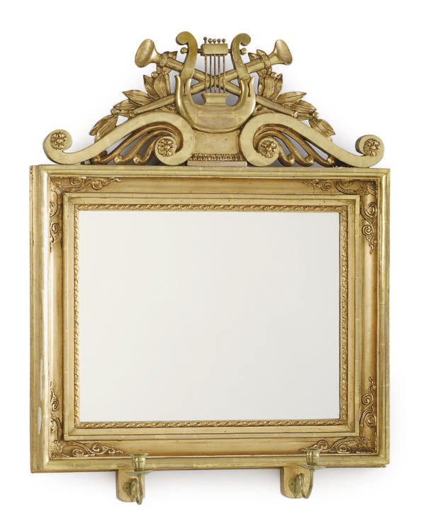 A SWEDISH GILTWOOD GIRANDOLE MIRROR,