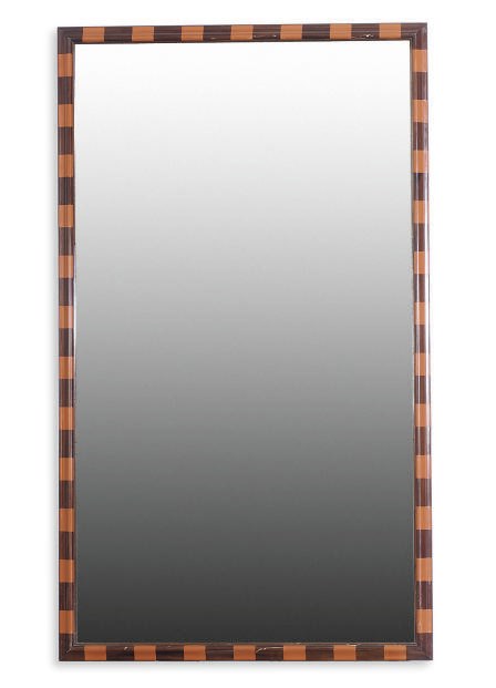 A PAIR OF PAINTED MIRRORS,