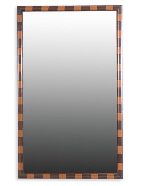 A PAIR OF PAINTED MIRRORS,