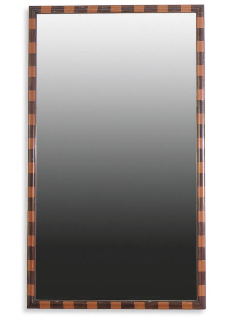 A PAIR OF PAINTED MIRRORS,