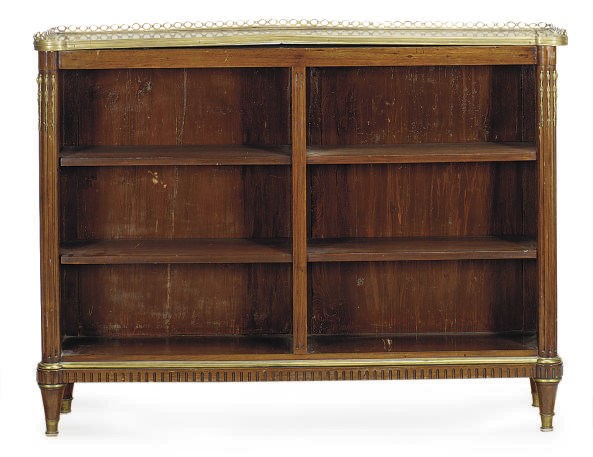 A FRENCH GILT-METAL MOUNTED MAHOGANY SIDE CABINET,