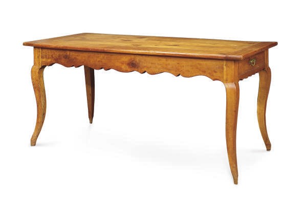 A LOUIS XVI PROVINCIAL STYLE FRUITWOOD CENTER TABLE,