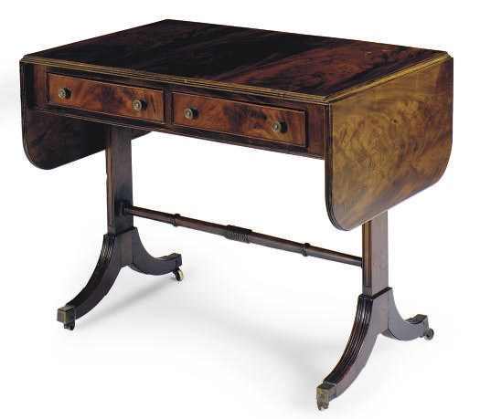 A MAHOGANY SOFA TABLE,