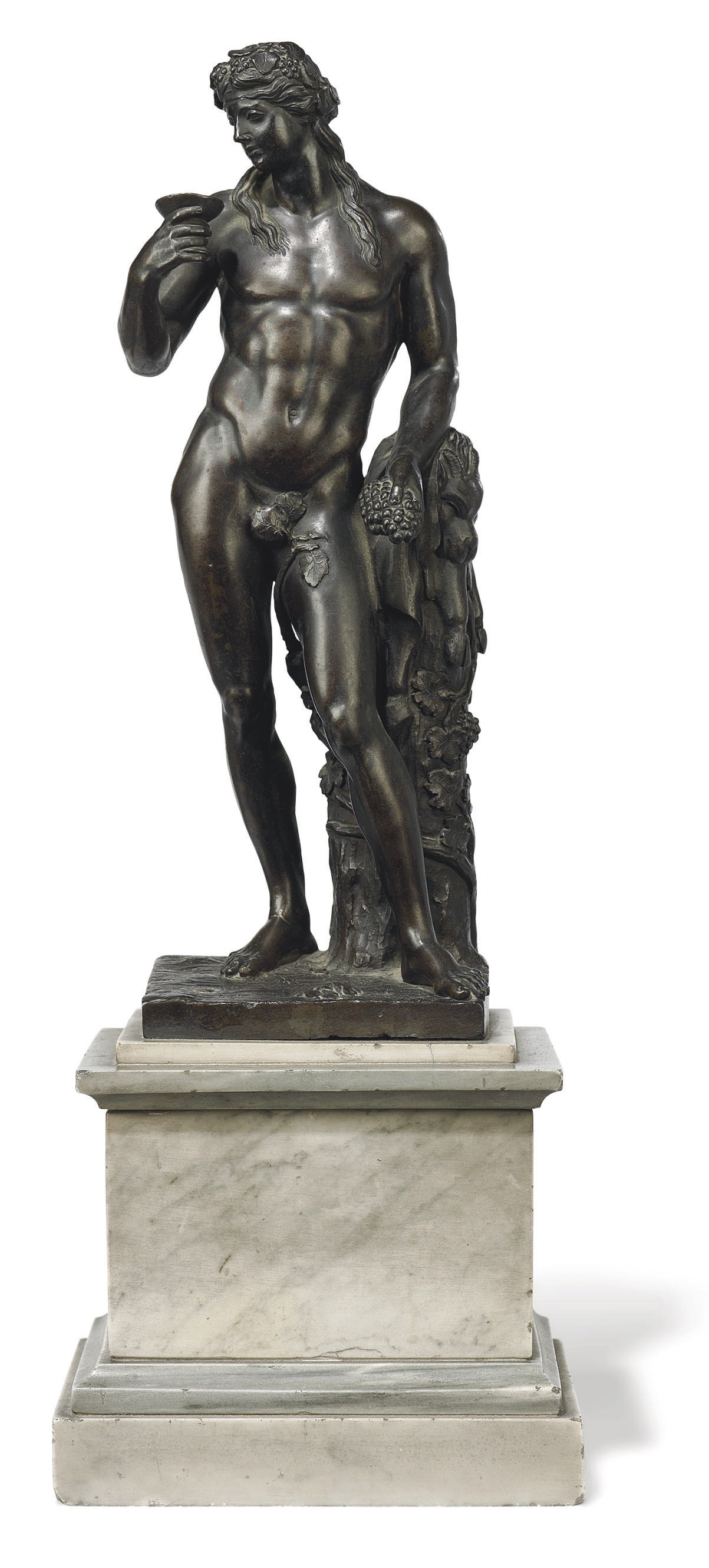 A BRONZE FIGURE OF BACCHUS, AFTER PIERRE GARNIER