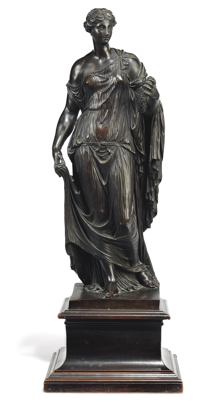 A BRONZE FIGURE OF THE FARNESE FLORA, AFTER THE ANTIQUE