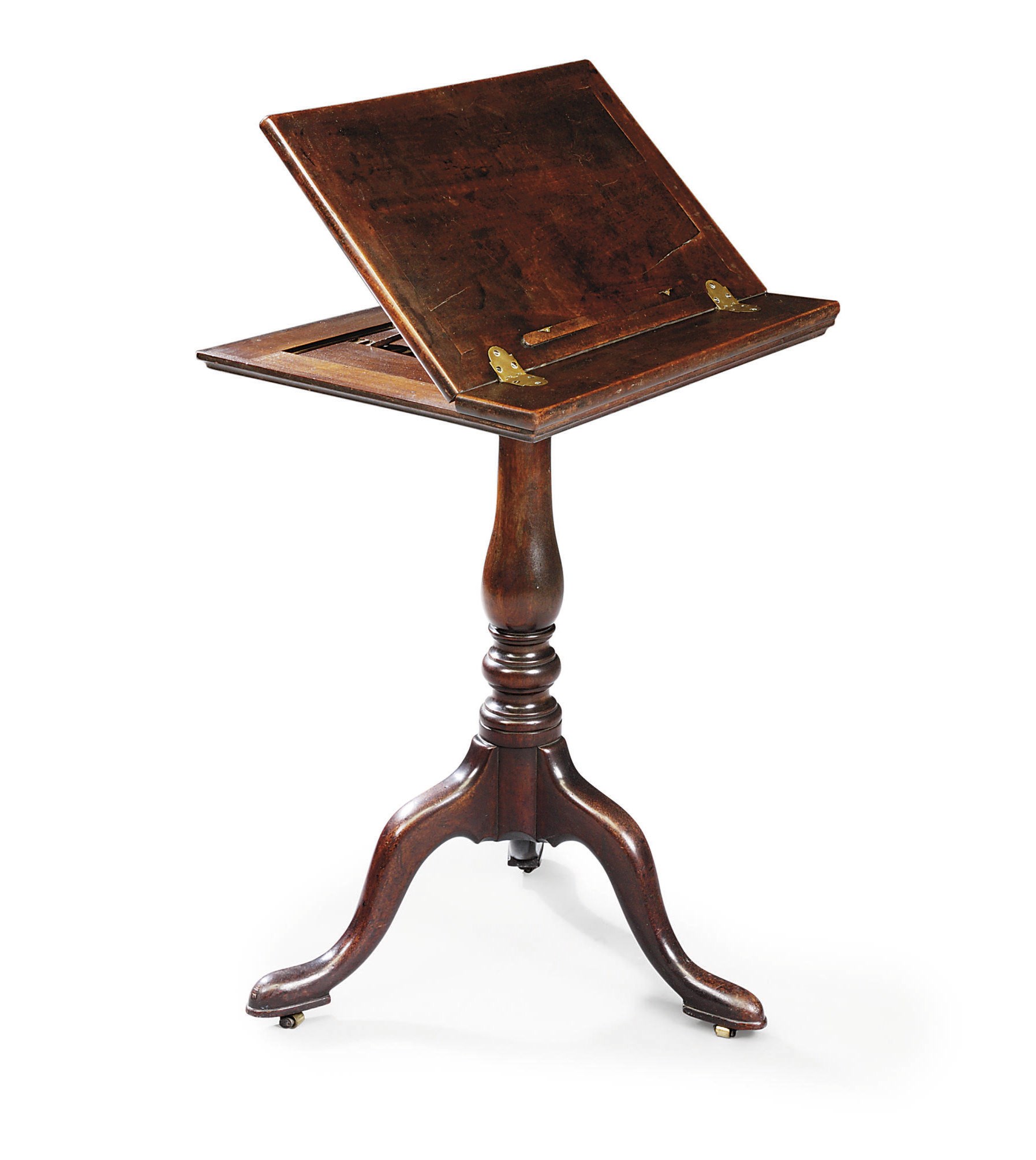 A GEORGE II MAHOGANY BOOKSTAND
