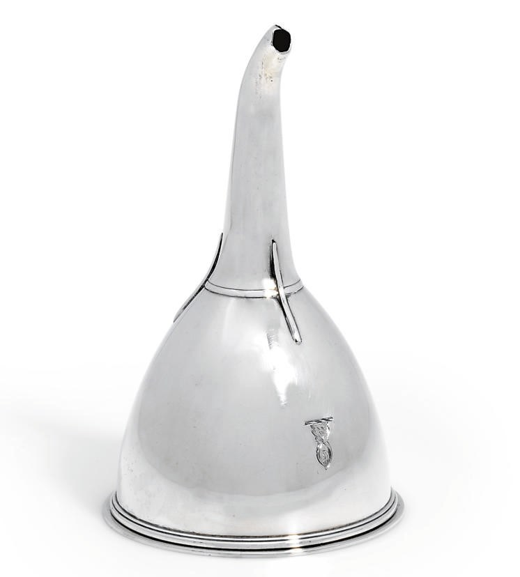 A GEORGE III SILVER WINE-FUNNEL