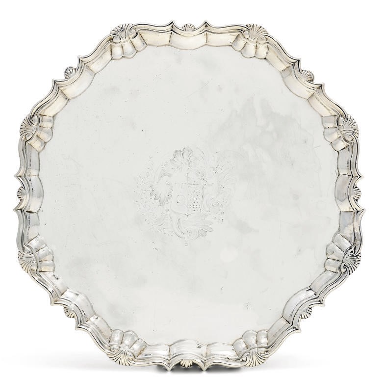 A GEORGE II SILVER SALVER