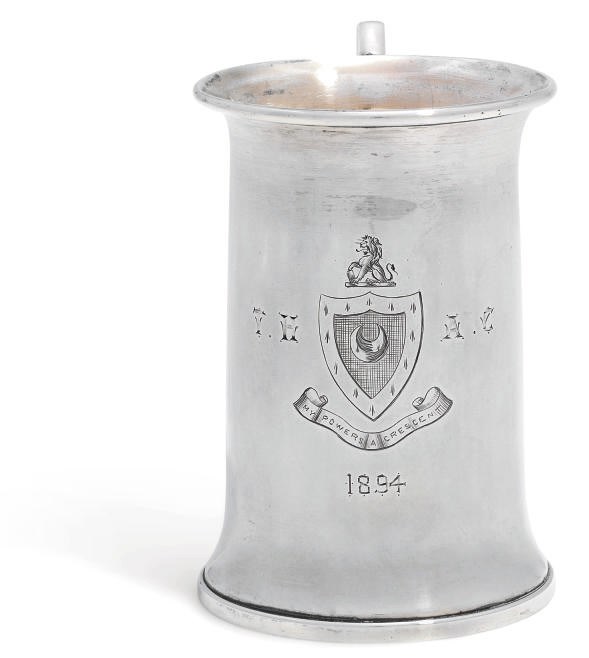 AN AMERICAN SILVER MUG