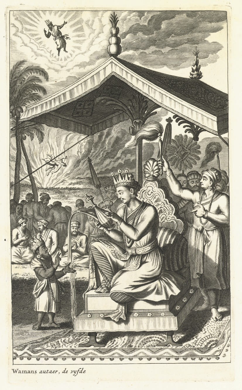 OGILBY, John (1600-76).  Asia, the First Part.  Being an Accurate Description of Persia, And the Several Provinces thereof.  The Vast Empire of the Great Mogol, and other Parts of India. London: Printed by the Author, 1673. Part One Only [all published], 2°. Engraved frontispiece, title printed in red and black, 4 double-page engraved maps, 28 engraved plates, most double-page, illustrations (hole in dedication leaf affecting 2 letters, 2 plates torn without loss, dampstaining throughout, mostly quite light but more pronounced to some leaves). Contemporary calf (rebacked, rather worn, erosion to lower forecorners). Wing O166; Cox I, 275: "Although the title page reads 'First Part,' this volume is complete in itself."