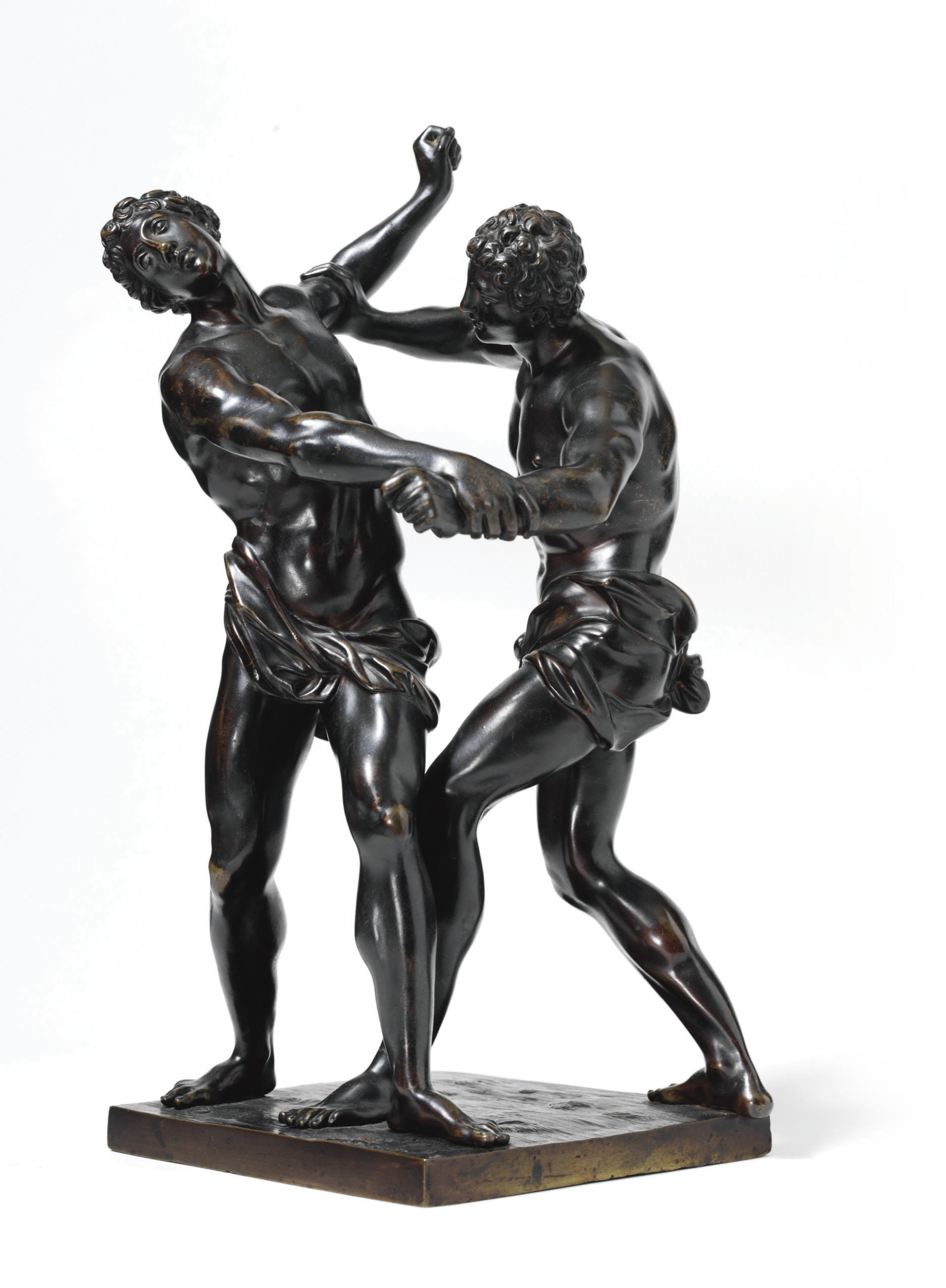 GROUPE REPRESENTANT DEUX LUTTEURS