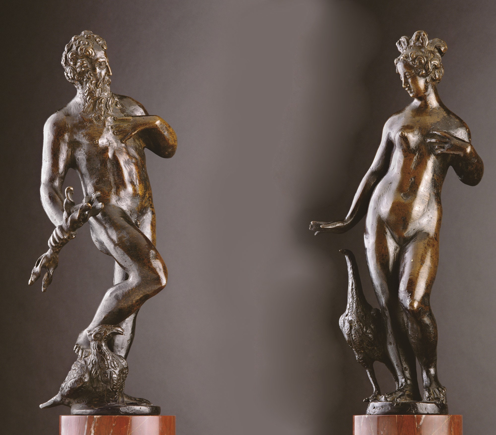 PAIRE DE STATUETTES REPRESENTANT JUPITER ET JUNO