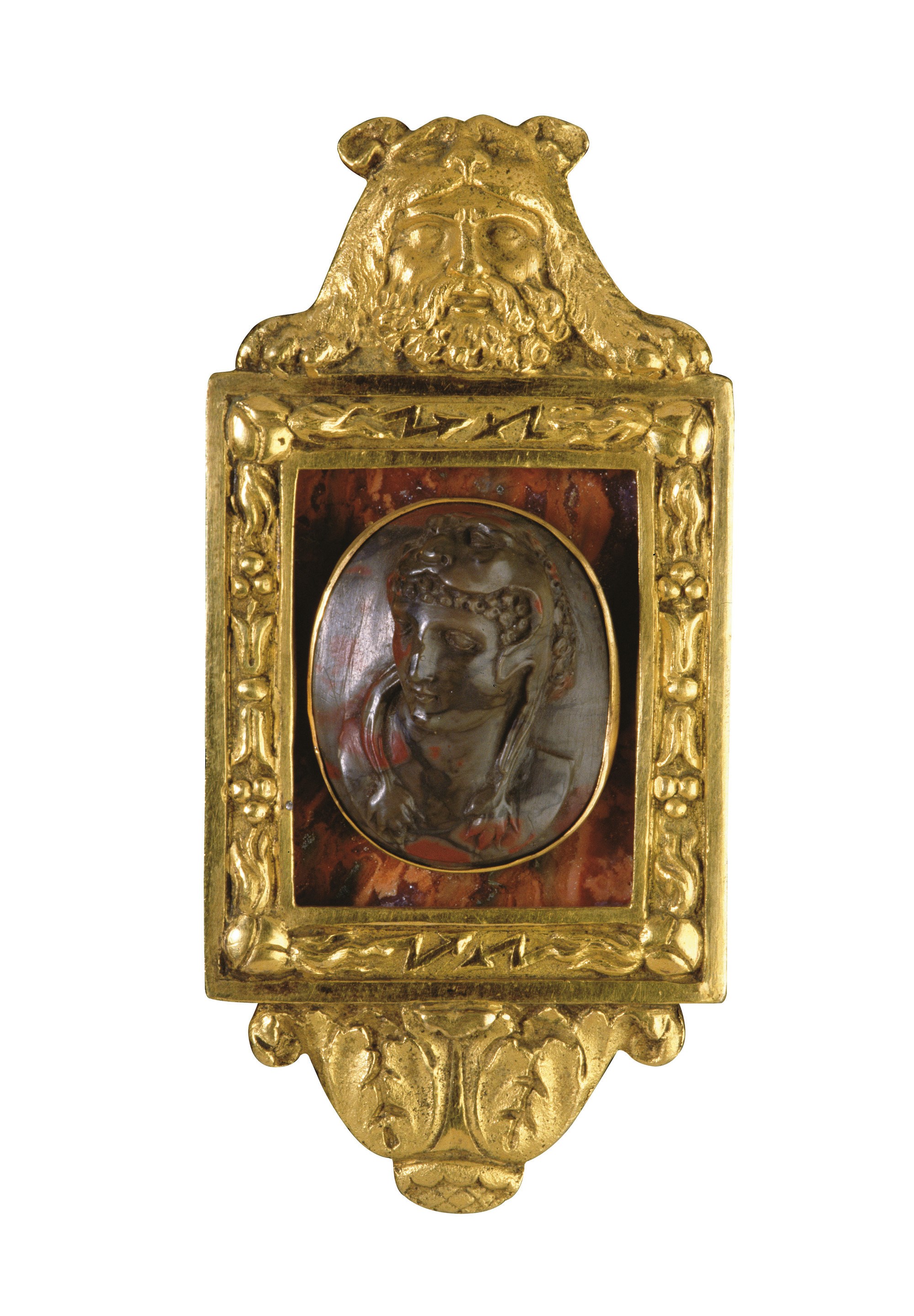 CAMEE OVALE EN AGATE REPRESENTANT LE BUSTE DU JEUNE HERCULE