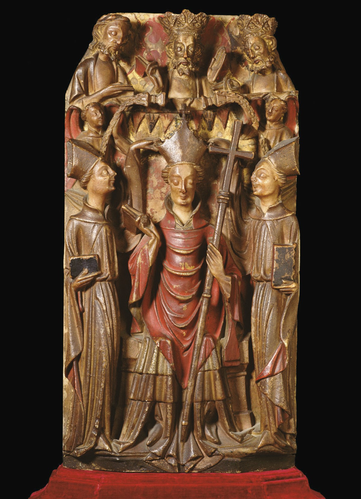 BAS RELIEF REPRESENTANT LE COURONNEMENT D'UN EVEQUE