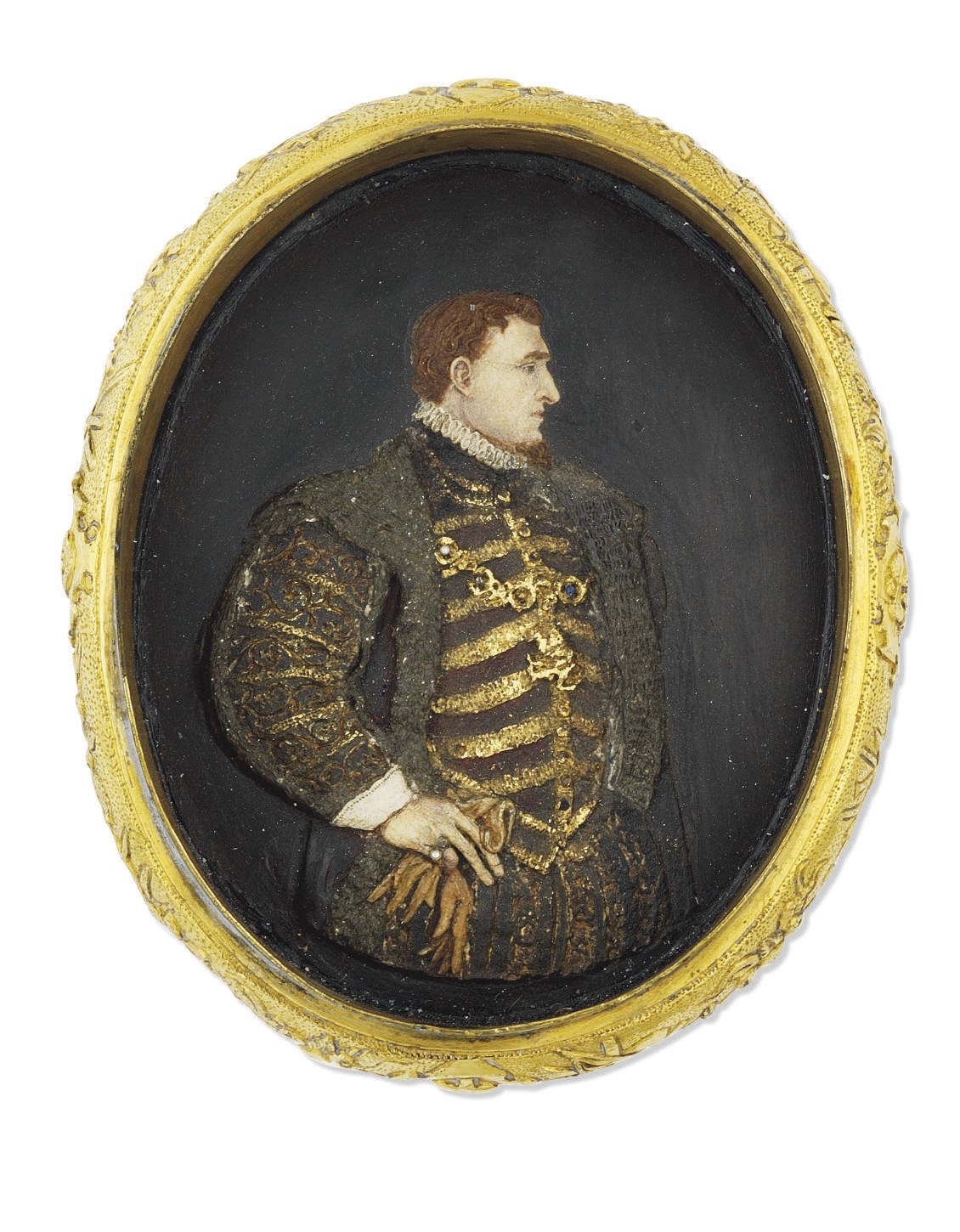 BAS RELIEF REPRESENTANT LE PORTRAIT D'UN GENTILHOMME