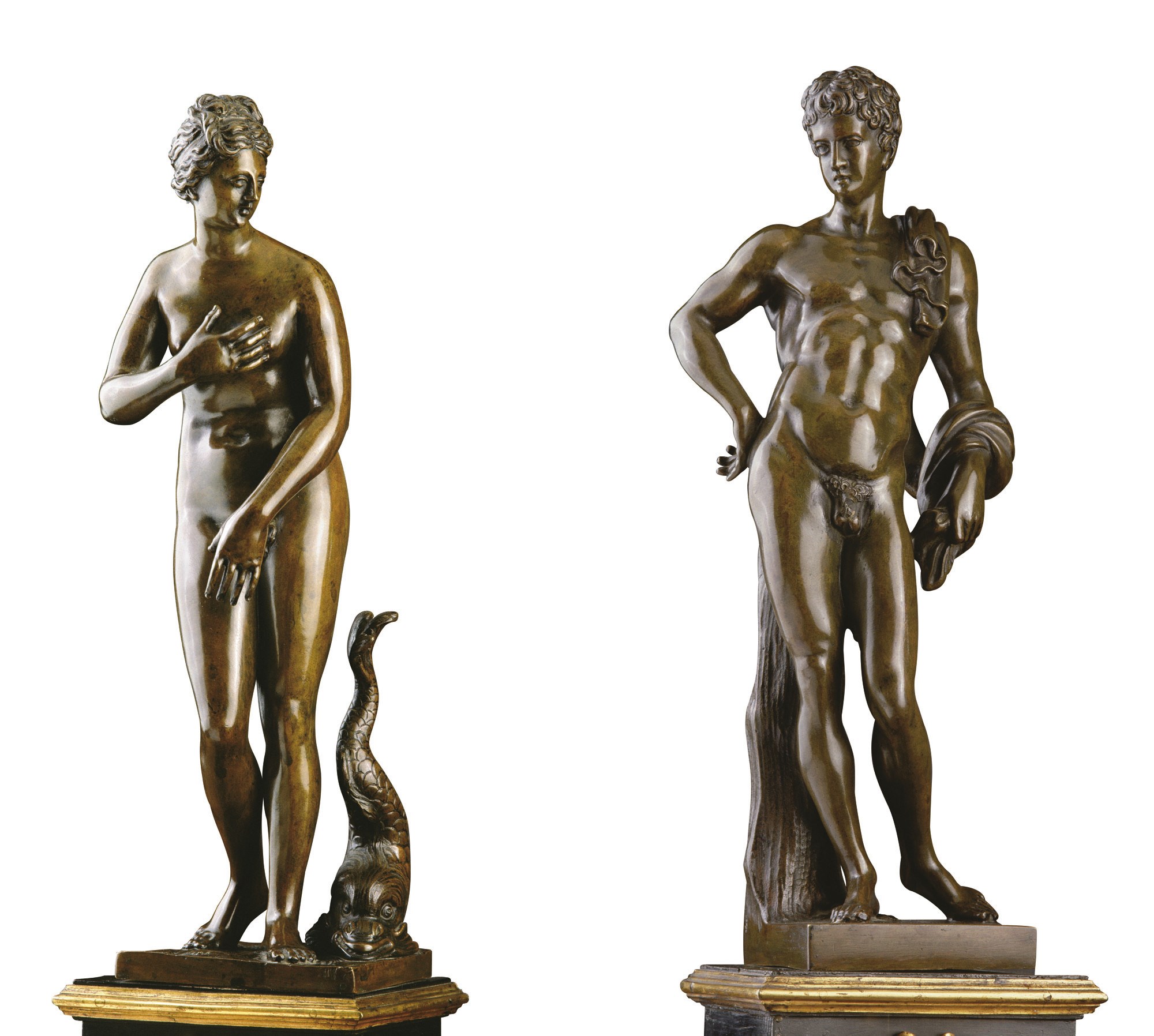PAIRE DE FIGURES REPRESENTANT ANTINOUS DU BELVEDERE ET LA VENUS DE MEDICIS