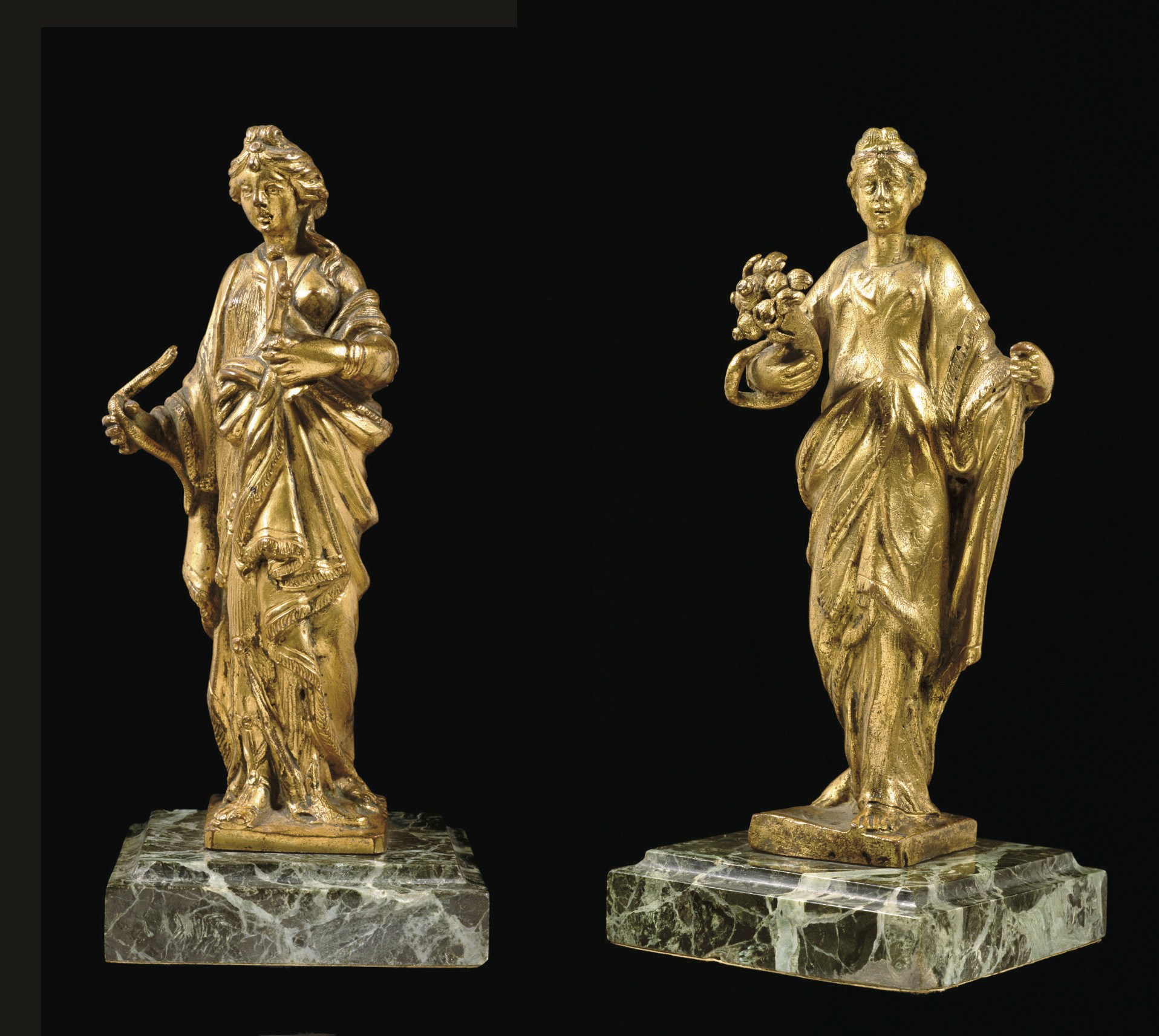 PAIRE DE STATUETTES ALLEGORIQUES