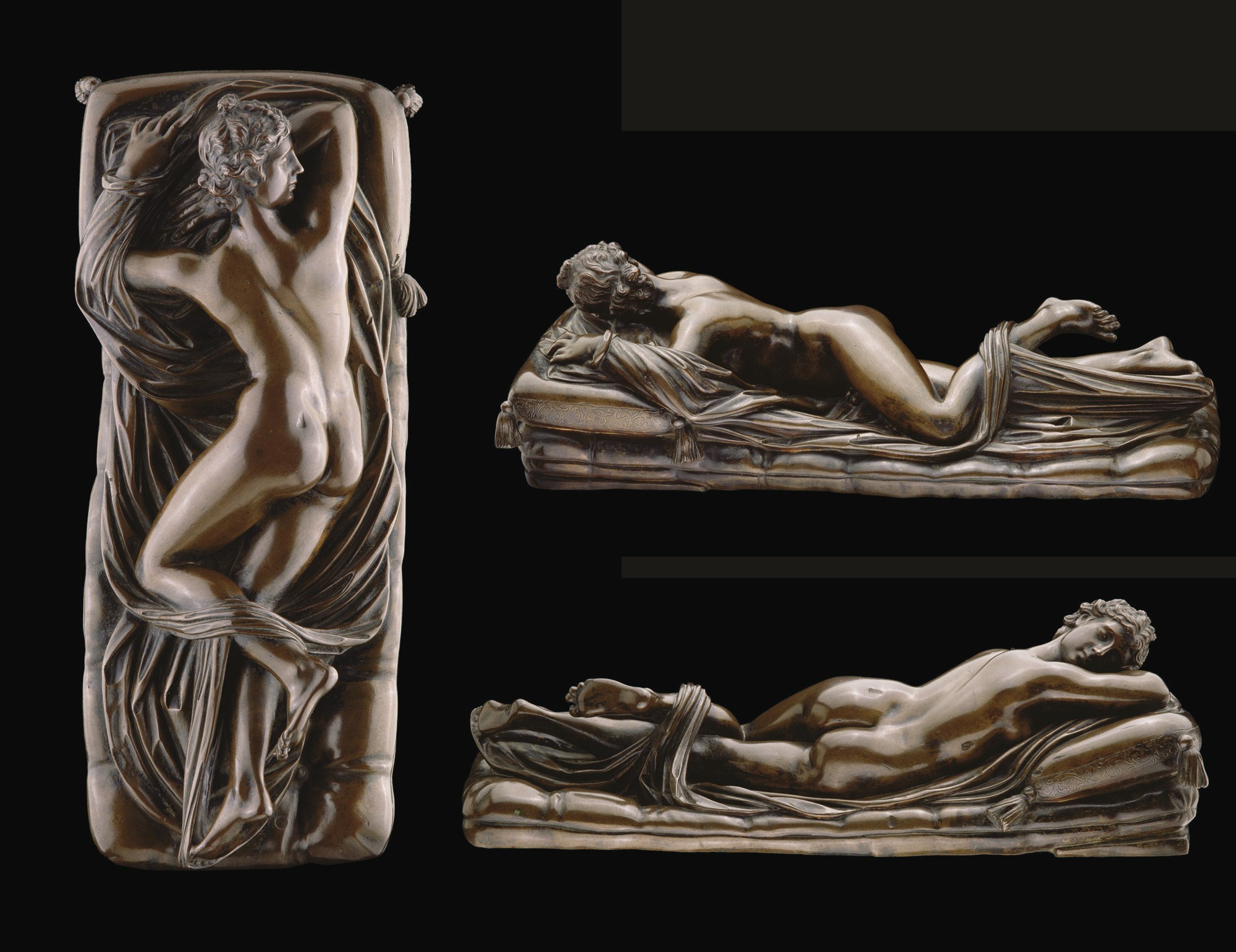 FIGURE EN BRONZE D'HERMAPHRODITE