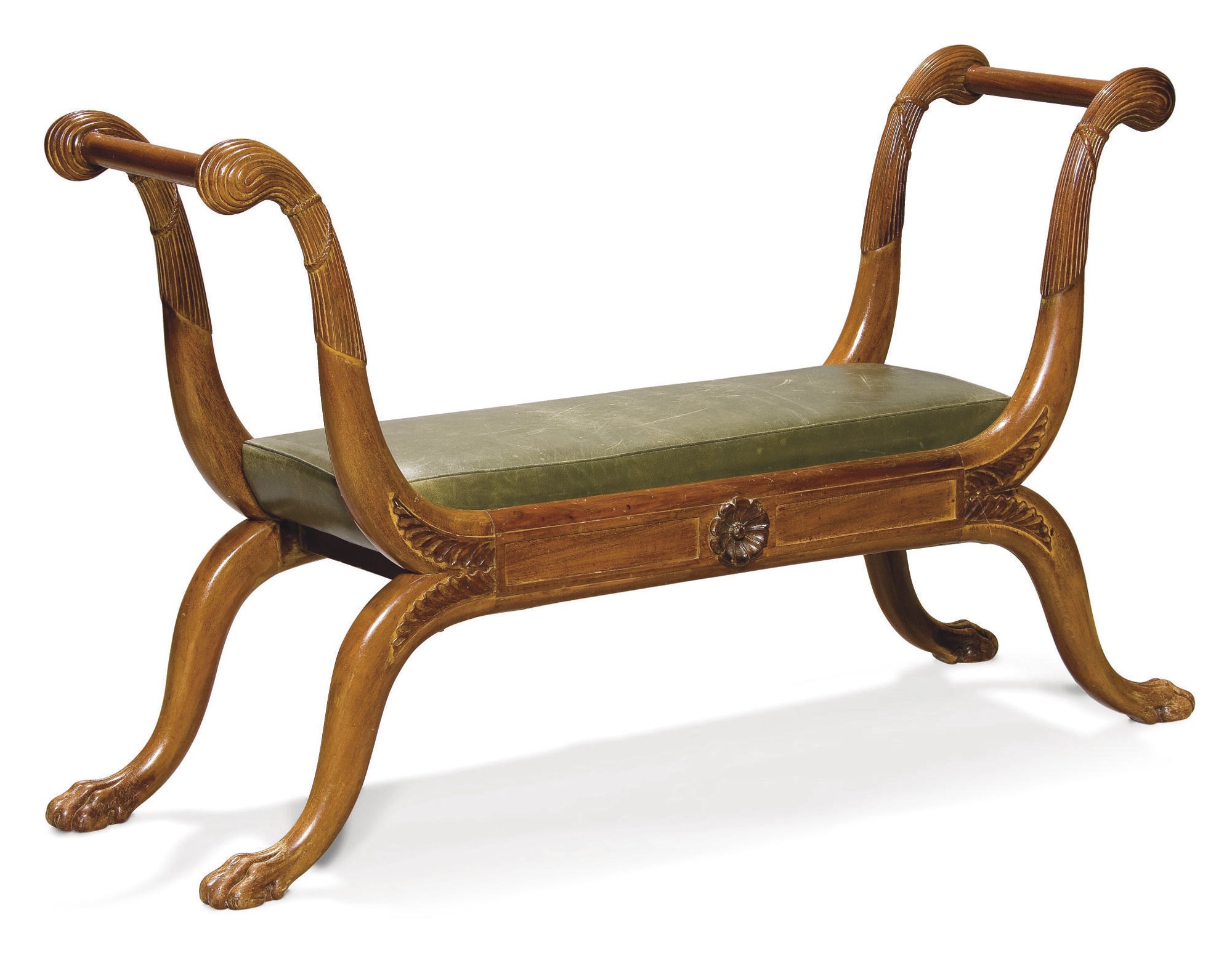 BANQUETTE A DOUBLE CHEVET D'EPOQUE REGENCY