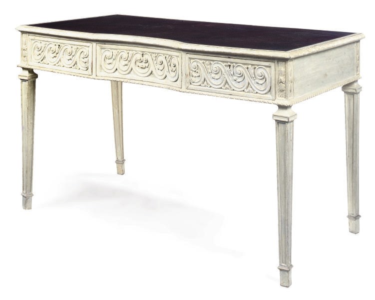A WHITE-PAINTED WRITING-TABLE